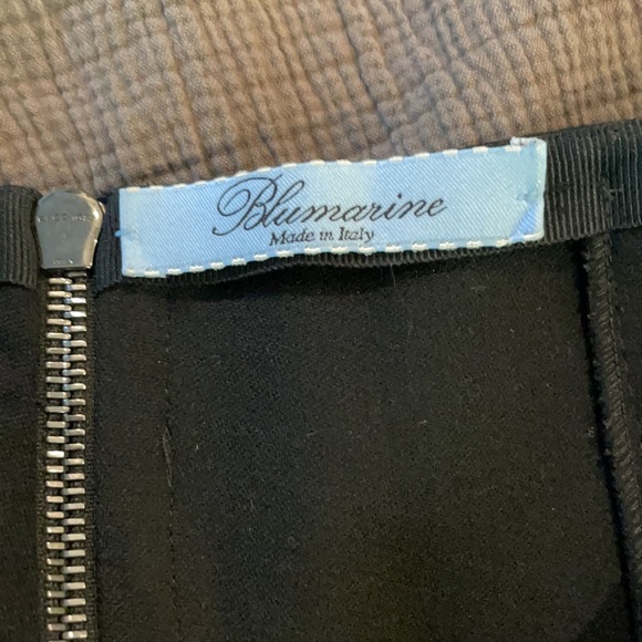 Black Blumarine Wool Skirt with Zippered Back - Picture 6 of 6